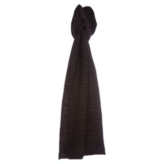 Fendi Black/ Brown Zucca Knit Wool Scarf