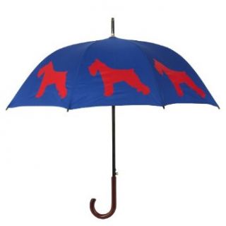 Schnauzer Dog Silhouette Walking Stick Rain Umbrella  San Francisco Umbrella Company 