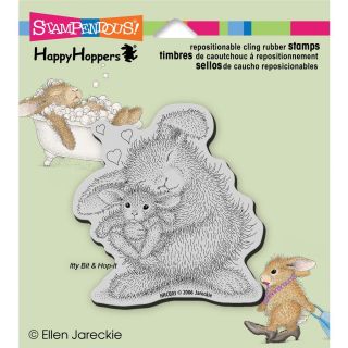 Stampendous Happyhopper Cling Rubber Stamp 3.5 X4 Sheet   Bunny Luv