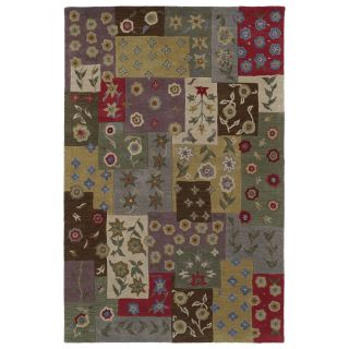 Lawrence Multi Patchwork Hand tufted Wool Rug (96 X 13)