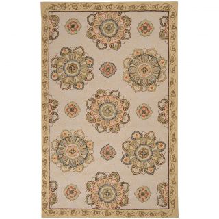 Hand hooked Mila Contemporary Floral Indoor/ Outdoor Area Rug (2 X 3)