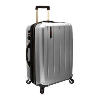 Travelers Choice Rochester Silver Polycarbonate 25 inch Hardside Spinner Upright