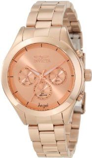 Invicta Women's 12467 Angel Rose Dial Rose Gold Ion Plated Stainless Steel Watch at  Women's Watch store.