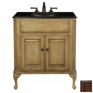 Cole & Company Custom Antique Brown Traditional Bathroom Vanity (Actual 25 in x 22 in)