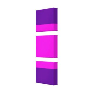 Pink purple color block gallery wrap canvas