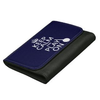 Keep Calm and Play On (Banjo)(any bckgrd color) Wallets