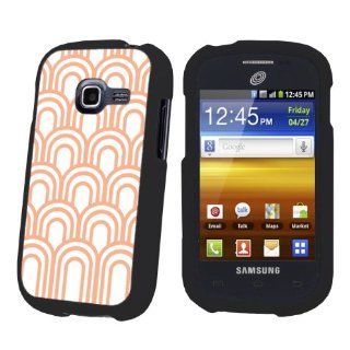 Samsung Galaxy Centura S738C Black Protection Case   Orange Deco By SkinGuardz Cell Phones & Accessories