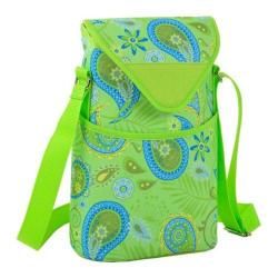 Picnic At Ascot Two Bottle Tote 13in Paisley Green