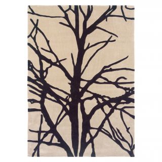 Trio Collection Black/ Grey Tree Silhouette Modern Area Rug (8 X 10)