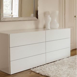 Tema Aurora Dresser of 6 Drawers 9500.7 Finish Pure White