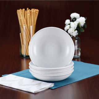 Rachael Ray Dinnerware Rise 4 piece White Stoneware Soup And Pasta Bowl Set