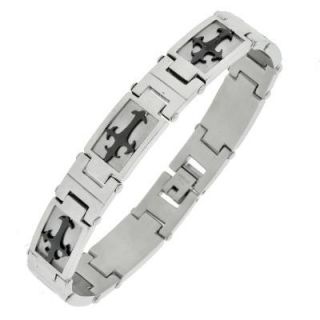 cross bracelet in two tone stainless steel 8 75 read 4 reviews $ 49 00
