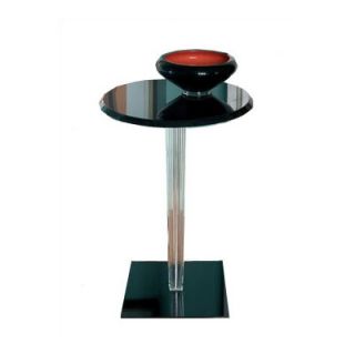 Kartell Top Top End Table 42XX Leg Style Square Pleated, Top Round, Finish