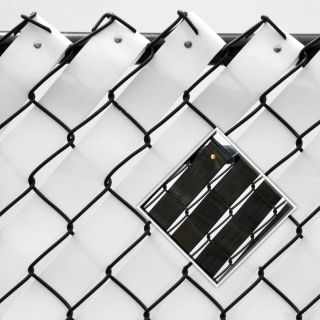 Pexco 10 in x 2 in Black Chain Link Fence Privacy Weave