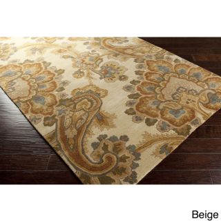 Surya Carpet, Inc. Hand tufted Wool Transitional Paisley Area Rug (8 X 11) Beige Size 8 x 11