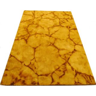 Eorc Handmade Dip Dyed Gold Wool Area Rug (8 X 10) Gold Size 8 x 10