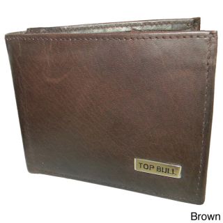 Top Bull Cowhide Leather Bi fold Wallet