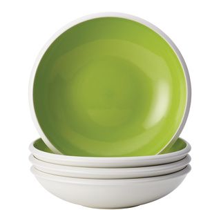 Rachael Ray Dinnerware Rise Green Stoneware 4 piece Soup/ Pasta Bowl Set