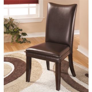 Signature Designs By Ashley Charrell Brown Leather Dining Chairs (set Of 2)