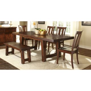 Liberty Furniture Industries Tahoe 6 piece Rustic Mahogany Dinette Set Cherry Size 6 Piece Sets