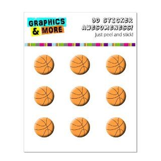 Graphics and More Basketball Ball   Sports Home Button Stickers Fits Apple iPhone 4/4S/5/5C/5S, iPad, iPod Touch   Non Retail Packaging   Clear Cell Phones & Accessories