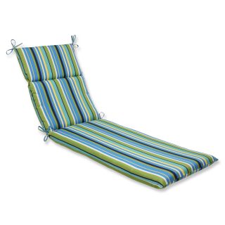 Pillow Perfect Outdoor Topanga Stripe Lagoon Chaise Lounge Cushion