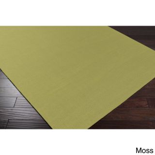 Surya Carpet, Inc. Hand loomed Decker Casual Solid Area Rug (76 X 96) Green Size 76 x 96
