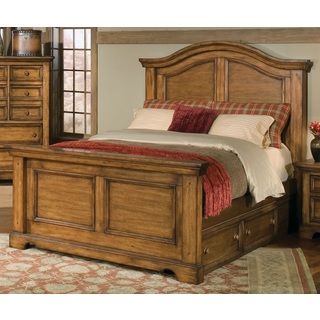 Rockford International Rustic Escape Panel Bed With Optional Underbed Storage Brown Size Queen