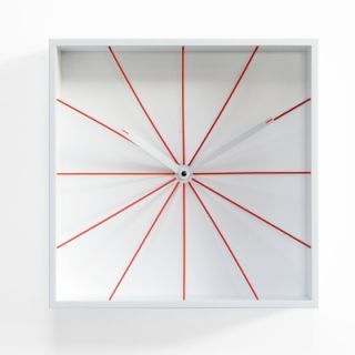 Progetti Prospettivo Wall Clock 1900/B/1900/W Color White / Red