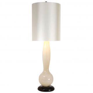Isis Platinum 1 light Ebony Lacquer/ White Table Lamp