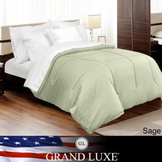 Veratex Grand Luxe Amalfi 310 Thread Count Egyptian Cotton Down Alternative Comforter Green Size Full  Queen