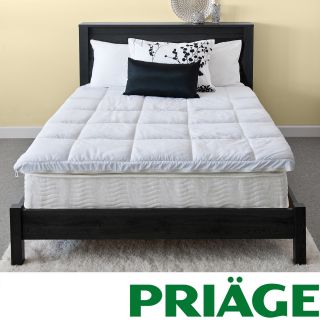 Priage 1.5 inch Memory Foam Mattress Topper With Quilted Down Alternative Cover