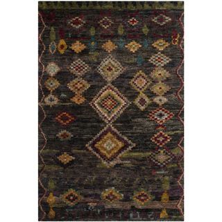 Safavieh Hand knotted Tangier Black Wool/ Hemp Rug (8 X 10)