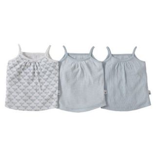 Burts Bees Baby Infant Toddler Girls 3 pack Camisole   Sky 24 M