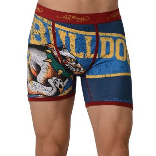 Ed Hardy Mens Lets Go Bulldogs Red Vintage Boxer Briefs