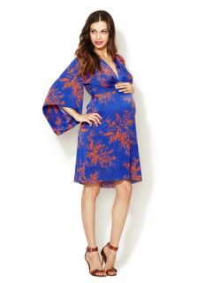 Kimono Sleeve Printed Dress by T Bags Los Angeles Maternity