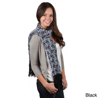 Journee Collection Womens Multicolor Fringe Knit Scarf