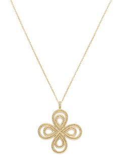 Timor Gold Double Clover Pendant Necklace by Anna Beck Jewelry