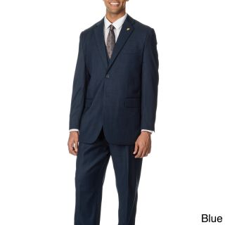 Don Mart Clothes Falcone Mens Notch Collar 3 piece Vested Suit Blue Size 38R