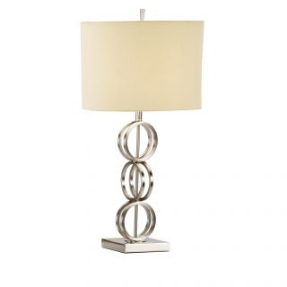 3 Ring 1 light Satin Nickel Table Lamps (set Of 2)