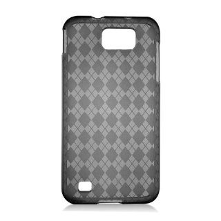 Black Clear Clear Hexagon Flex Cover Case for Samsung Galaxy S2 HD LTE SGH i757 Cell Phones & Accessories