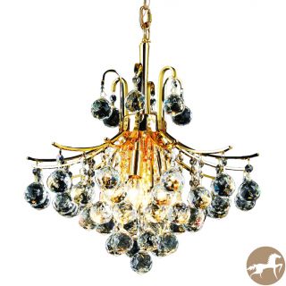 Christopher Knight Home Ticino 6 light Royal Cut Crystal And Gold Chandelier