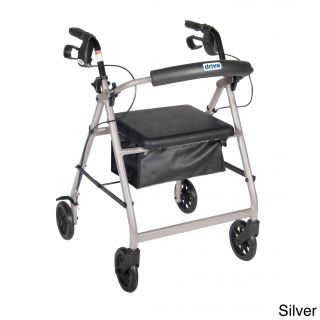 Rollator Walker With Fold up And Removable Back Support And Padded Seat