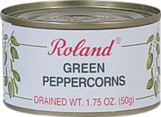 Roland Green Peppercorns in Brine, 1.75 Ounce Cans (Pack of 12)  Grocery & Gourmet Food