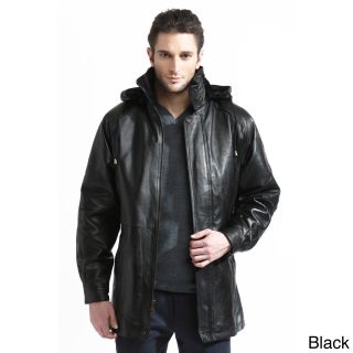 Tanners Avenue Mens Leather Belted 3/4 length Coat With Zip out Liner Black Size 38R