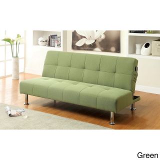 Furniture Of America Furniture Of America Willbry Spring Contemporary Flax Fabric Futon Sofa Green Size Full