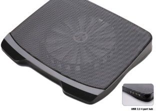 Coldplayer IS760 Large Laptop Cooler for up to 15.6" Notebook Ultra Quiet <19db + 4 Port Hub USB 2.0 Computers & Accessories