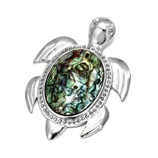 Abalone Turtle Pendant   Comes with FREE Satin Cord Jewelry