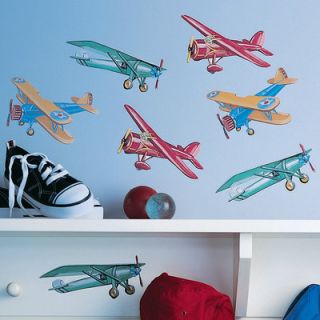 Wallies Vintage Airplanes Wallpaper Cutouts 12160