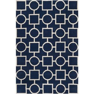 Safavieh Handmade Moroccan Chatham Dark Blue/ Ivory Wool Area Rug (89 X 12)